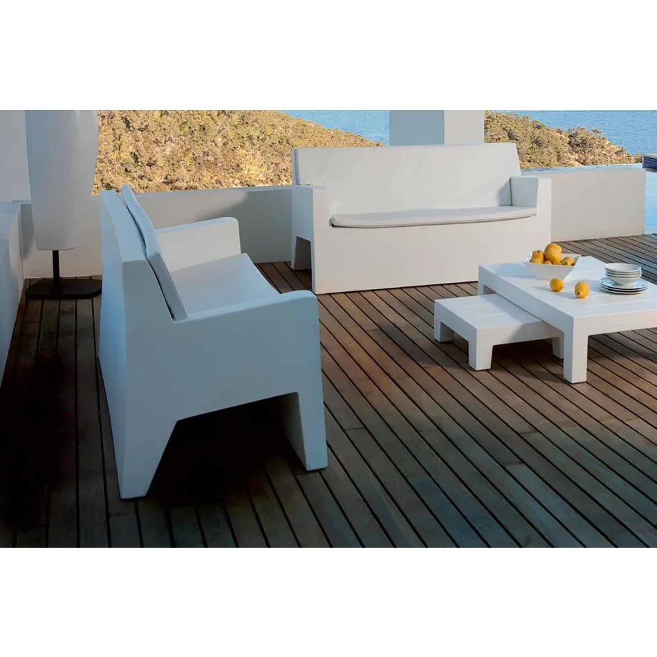 Divano da giardino Jut by Vondom, in resina di polietilene, di design Viadurini