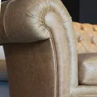 Divano da Interno con Piedi in Legno e Ruote in Metallo Made in Italy - Giocoso Viadurini