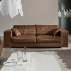Divano da Soggiorno in Legno, Poliuretano e Metallo Made in Italy - Frizzante Viadurini