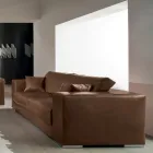 Divano da Soggiorno in Legno, Poliuretano e Metallo Made in Italy - Frizzante Viadurini