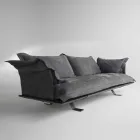 Divano design moderno in pelle Shita, 170, 220 oppure 250 cm Viadurini