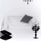 Divano design moderno in plexiglass trasparente Jolly, made in Italy Viadurini