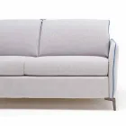 Divano due posti design moderno L.145 cm ecopelle/tessuto Erica Viadurini