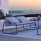 Divano in Metallo per il Giardino Moderno Alta Qualità Made in Italy - Karol Viadurini