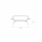 Divano in similpelle da attesa di design made in Italy Cesare Viadurini