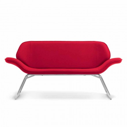 Divano in similpelle da attesa di design made in Italy Cesare Viadurini