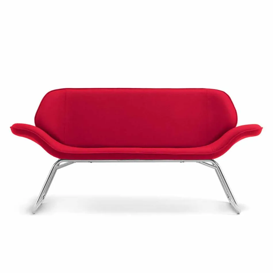 Divano in similpelle da attesa di design made in Italy Cesare Viadurini