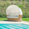 Divano isola relax da giardino con intreccio fatto a mano Hector, design moderno