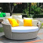 Divano isola relax da giardino con intreccio fatto a mano Hector, design moderno Viadurini
