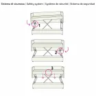 Divano Letto a Castello Moderno in Tessuto Marrone Realizzato in Italia - Pont Viadurini