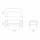 Divano Moderno da Esterno o Interno Sfoderabile Design Made in Italy - Carminio Viadurini