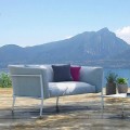 Divano Moderno da Esterno o Interno Sfoderabile Design Made in Italy - Carminio