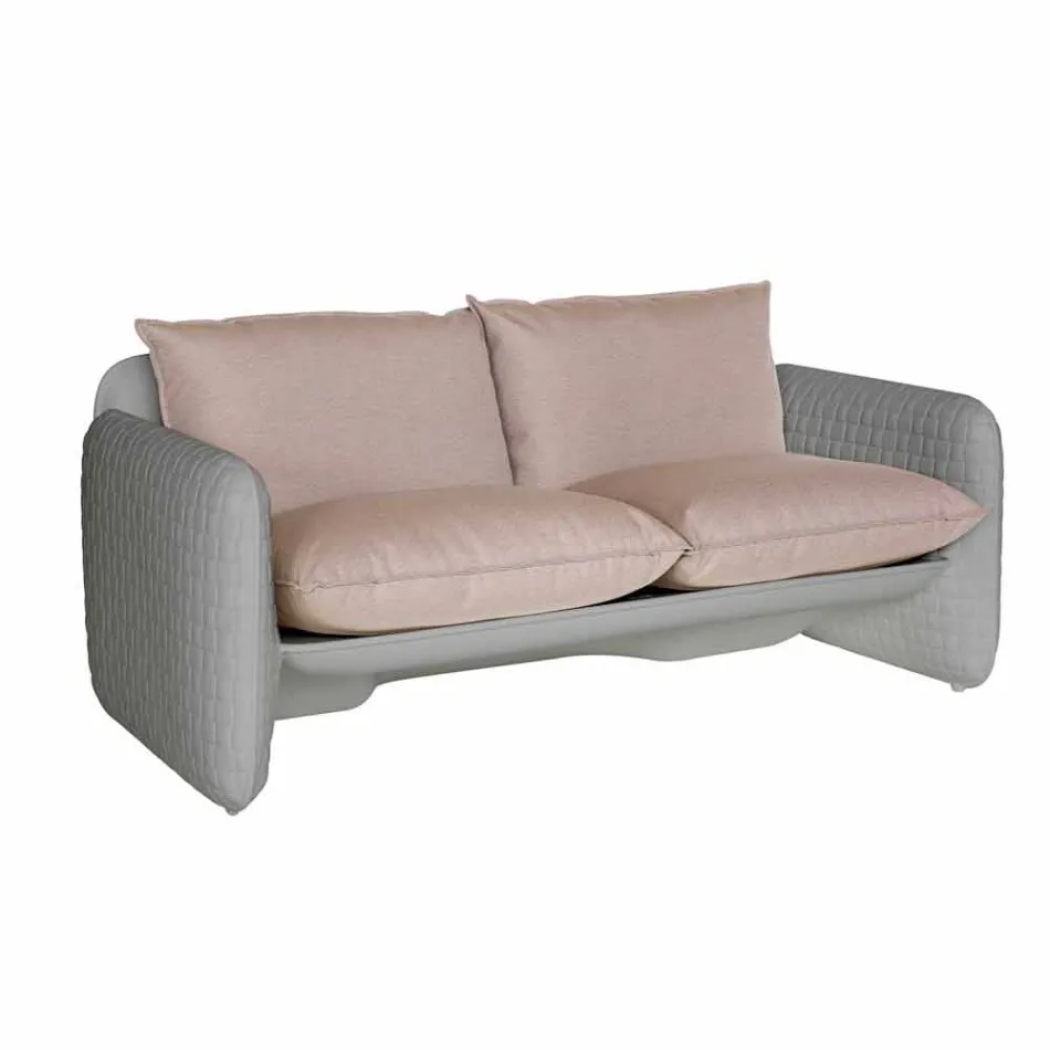 Divano per Esterno 2 Posti, in Tessuto o Pelle - Mara by Slide Viadurini