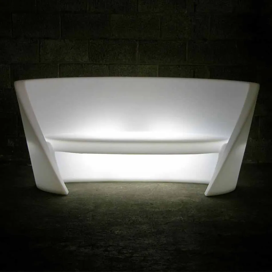Divano polietilene di design Slide Rap da interno luminoso made Italy Viadurini