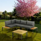 Divano Trasformabile in Chaise Longue con Schienale Regolabile e Tavolino - Finir Viadurini
