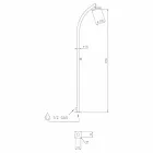 Doccia da Esterno con Rubinetto a Vitone in Acciaio Inox Made in Italy - Yuki Viadurini