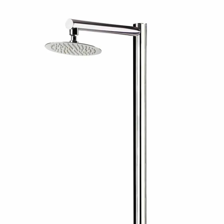 Doccia da Esterno in Acciaio Inox Cromato con Doccetta Made in Italy - Modeo Viadurini