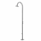 Doccia da Giardino Cromata in Acciaio Inox con Lavapiedi Made in Italy - Marlen Viadurini