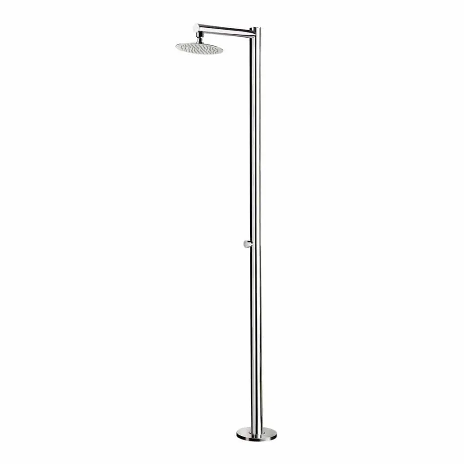 Doccia Esterna in Acciaio Inox con Rubinetto Temporizzato Made in Italy - Modeo Viadurini
