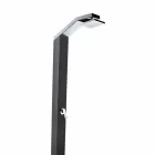 Doccia Solare da Giardino in Acciaio Inox Verniciato Nero Made in Italy - Werner Viadurini