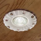 Faretto da incasso tondo in ceramica decorato Ferroluce Pescara Viadurini