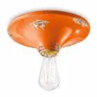 Faretto vintage da soffitto artigianale in ceramica Erica Ferroluce Viadurini