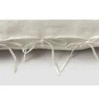 Federa in Lino Leggero Gesso o Retrò con Laccetti Design Quadrato - Prisco Viadurini