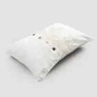 Federa Rettangolare con Pizzo Elegante in Lino Bianco Design da Letto - Gioiano Viadurini