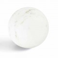 Fermacarte Moderno a Sfera in Marmo Bianco Satinato Italiano, 2 Pezzi - Sphere