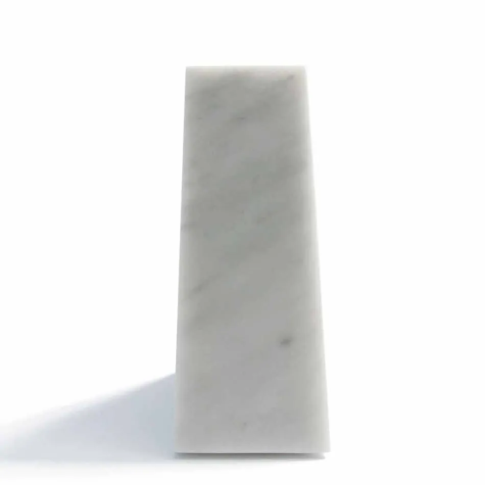 Fermalibro di Design in Marmo Bianco di Carrara Moderno Made in Italy - Tria Viadurini