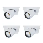Fotoproiettore Plafoniera in Alluminio Bianco o Nero 4 Pezzi - Etrusca Viadurini