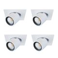 Proiettore Led Plafoniera in Alluminio Bianco o Nero 4 Pezzi - Etrusca