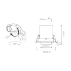 Fotoproiettore Plafoniera Led Orientabile da Interno in Alluminio - Etrusca Viadurini