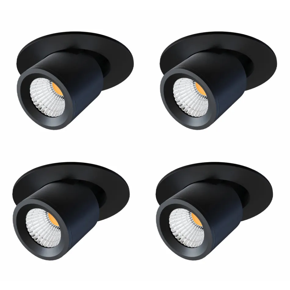 Fotoproiettore Plafoniera Led Orientabile in Alluminio 4 Pezzi - Etrusca Viadurini