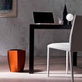Gettacarte di design in cuoio rigenerato Poligiono, fatto in Italia