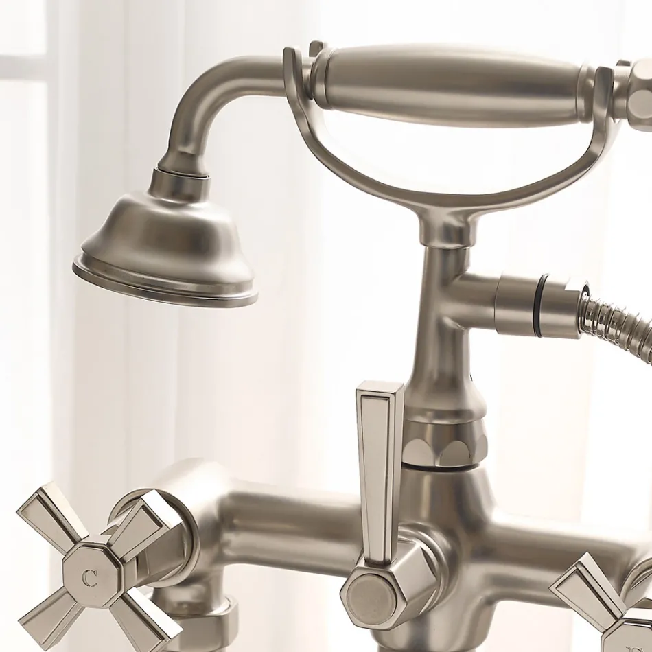 Gruppo Vasca da Pavimento in Ottone Made in Italy, Stile Vintage – Silvana Viadurini