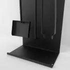 Insieme di Strumenti di Design per Camino in Acciaio Nero Made in Italy - Ostro Viadurini