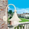 Lampada a muro da giardino in alluminio bianco made in Italy, Anusca