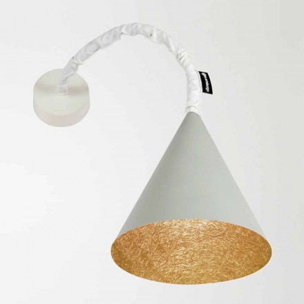 Lampada a muro di design In-es.artdesign Jazz a Cemento verniciata Viadurini