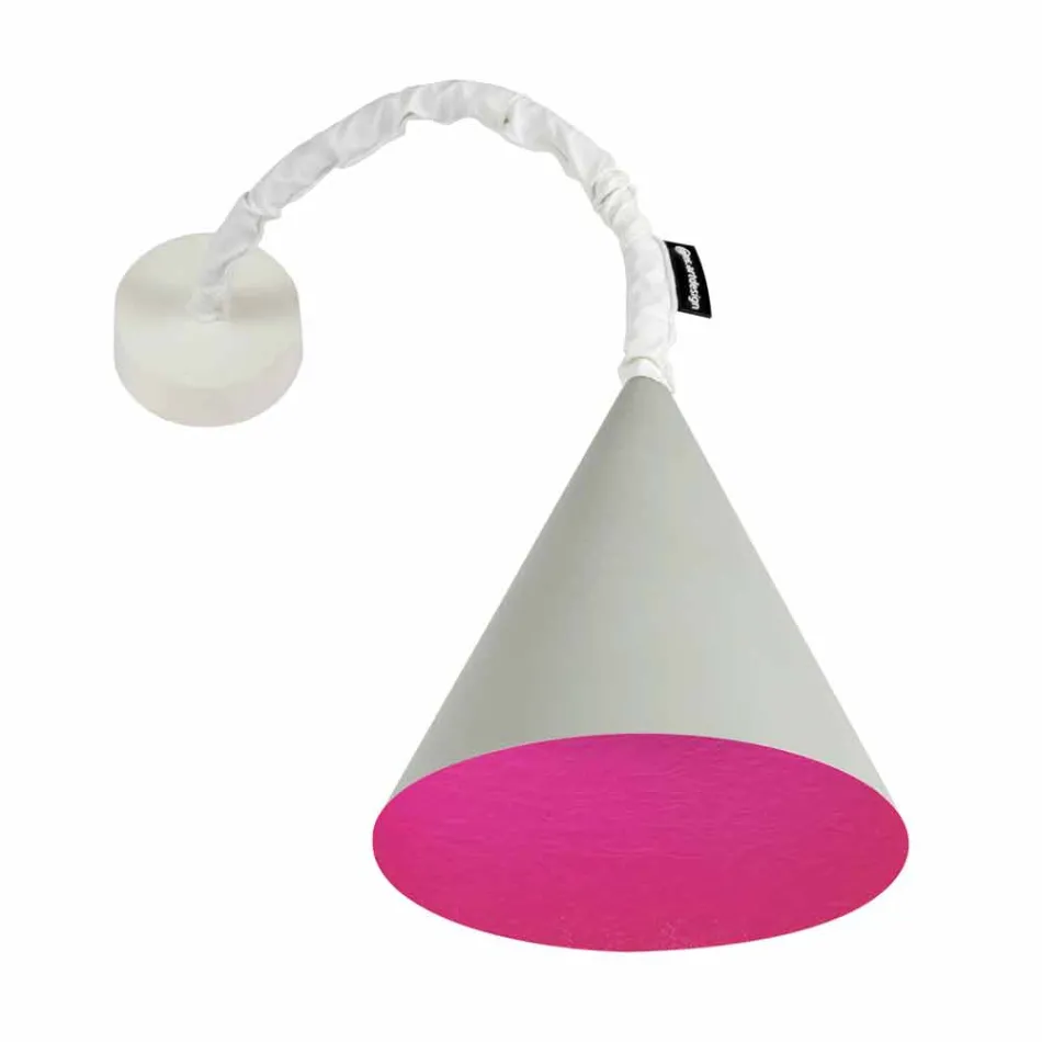 Lampada a muro di design In-es.artdesign Jazz a Cemento verniciata Viadurini