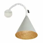 Lampada a muro di design In-es.artdesign Jazz a Cemento verniciata Viadurini