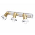Lampada a Muro Lineare 3 Faretti in Ottone e Ceramica Artigianale - Savona