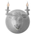 Lampada a Parete a 2 Luci in Ceramica Design a Forma di Toro - Marrena