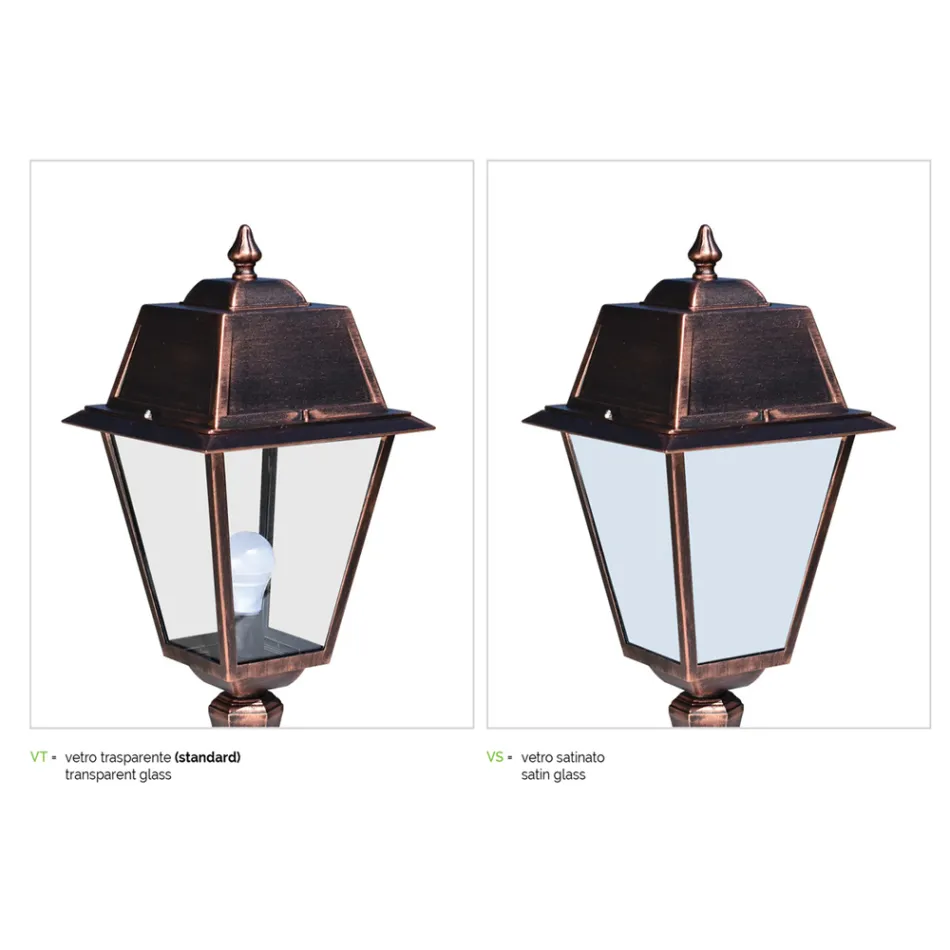 Lampada a Parete da Esterno in Alluminio e Vetro Made in Italy - Doroty Viadurini