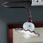 Lampada a Parete in Ceramica Artigianale Decorata a Mano Country - Roma Viadurini