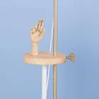 Lampada a Piantana Design in Acciaio, Frassino e Ottone Made in Italy - Pitulla Viadurini