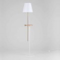 Lampada a Piantana Design in Acciaio, Frassino e Ottone Made in Italy - Pitulla