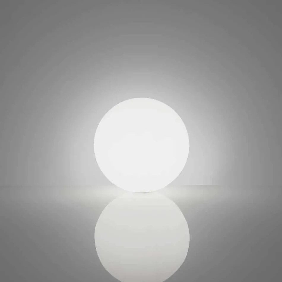 Lampada a sfera terra/tavolo Slide Globo bianco luminoso fatta Italia Viadurini
