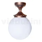Lampada a Soffitto in Acrilico e Alluminio Nero Made in Italy - Trovanero Viadurini