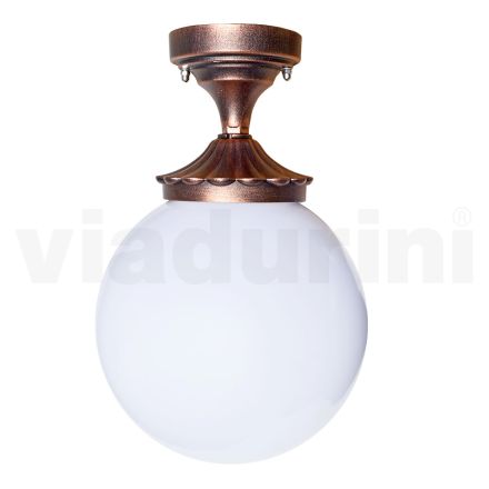 Lampada a Soffitto in Acrilico e Alluminio Nero Made in Italy - Trovanero Viadurini